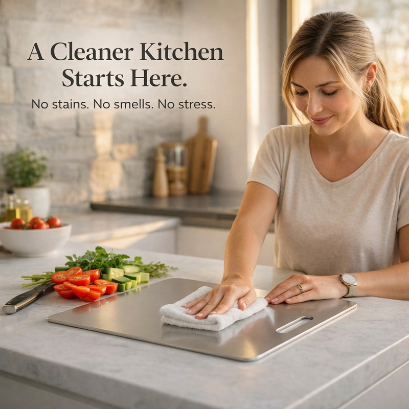 CleanSlice™ Titanium Anti-Bacterial Chopping Board